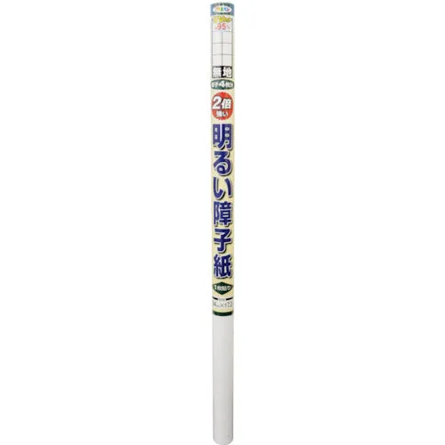 アサヒペン　ＵＶカット２倍強い明るい障子紙　９４ＣＭＸ７．２Ｍ　５２３１　無地　  4970925145369  ASAHIPEN