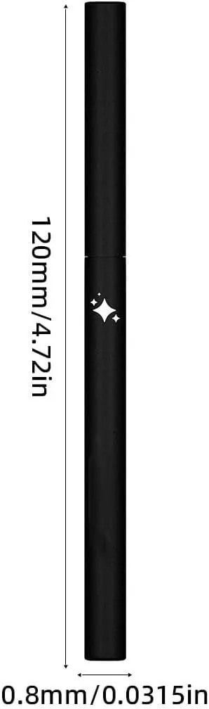 12 Color Glossy Eyeliner Gel Pencil Eyebrow Pen Makeup Proof Long Lasting 0.2ml Makeup Gel (White, One Size)