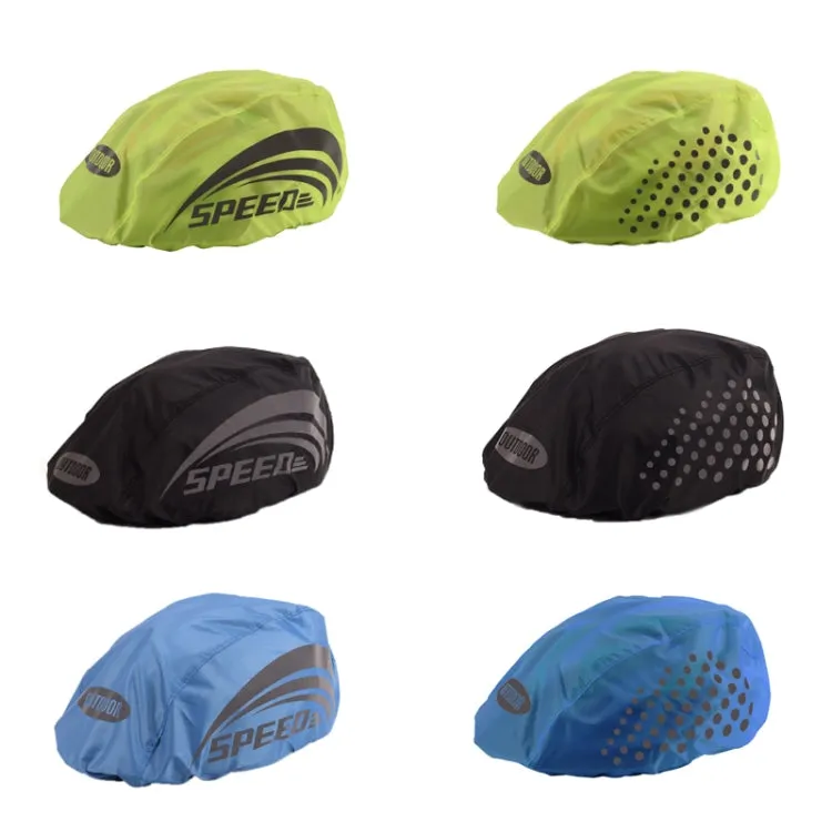 2 PCS Cycling Helmet Rain Cover Outdoor Reflective Safety Helmet Cover, Size: Free Size(Blue (Style 2))