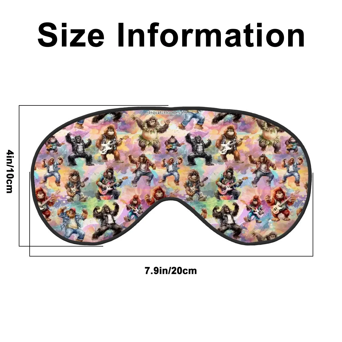 2 Sided Soft Eye Sleep Mask – Sasquatch St. Patrick / Irish   Bigfoot Valentine Love