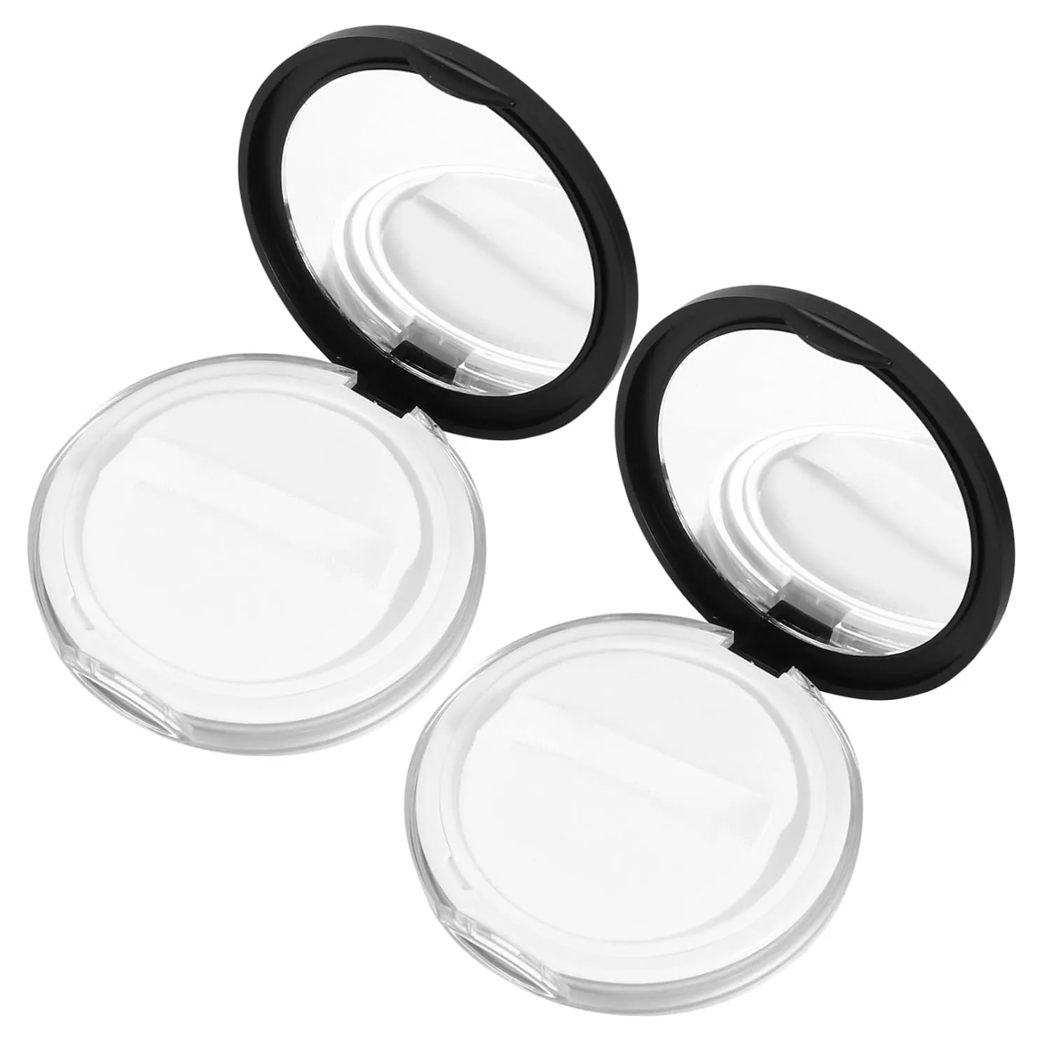 2pcs Portable Makeup Powder Container Lightweight with Puff for Loose Powder Creams and Crafts Easy to Clean Design Tidy Your Bathroom Counter