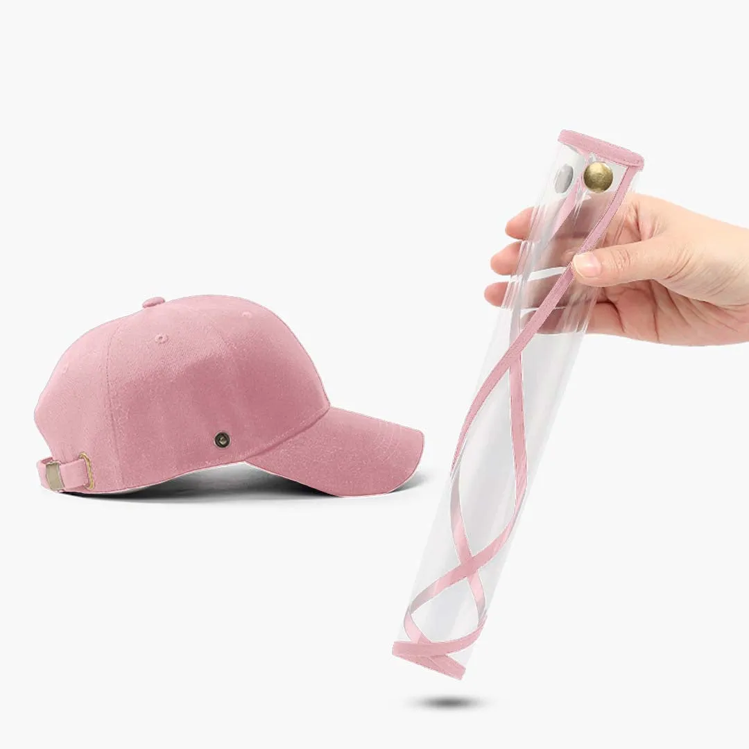 2X Outdoor Protection Hat Anti-Fog Pollution Dust Protective Cap Full Face HD Shield Cover Kids Pink
