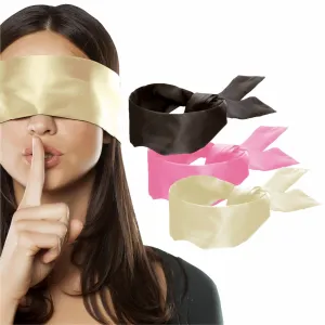 3 pcs Silk Satin Blindfold Eye Cover Silk Sleeping mask Valentine Gift 155cm / 62” (Pearl, Mocha Brown, Light Pink) Pearl, Mocha Brown, Light Pink
