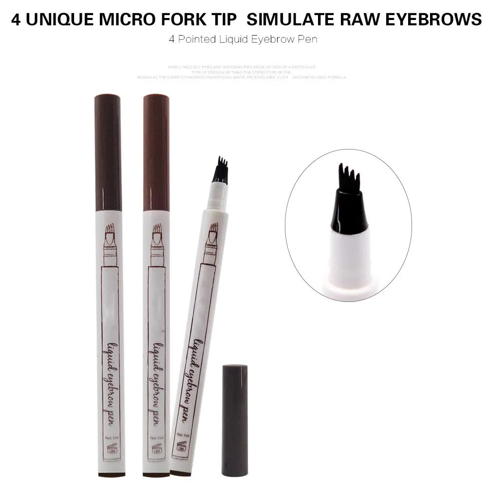 3D Eyebrow Tattoo Pen, Waterproof Long Lasting Microblading Eyebrow Pencil with a Micro-Fork Tip Applicator for Eyes Makeup/Creating Natural Looking Brows Effortlessly and Stays on All Day