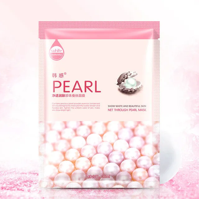 5Pcs HanHuo Acerola GreenTea Cucumber Aloe Pearl Cubilose Face Mask Skin Care Facial Mask White Moisturizing Oil Control