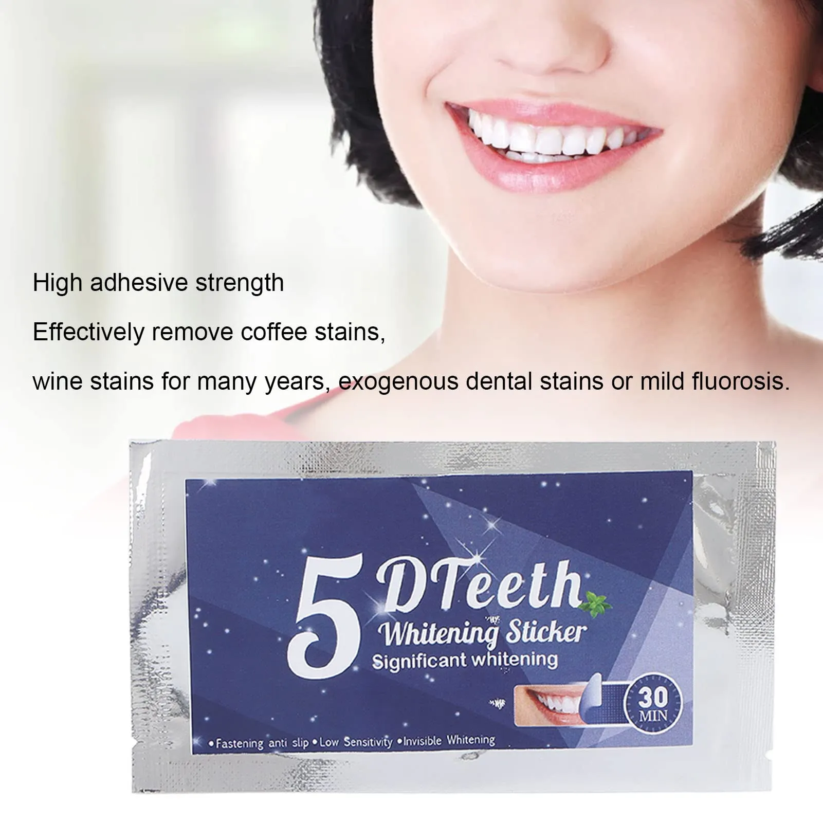 7pcs Teeth Whitening Strips, Remove Coffee Smoking Refreshing Breath Teeth Brightening Kit for Sensitive Teeth