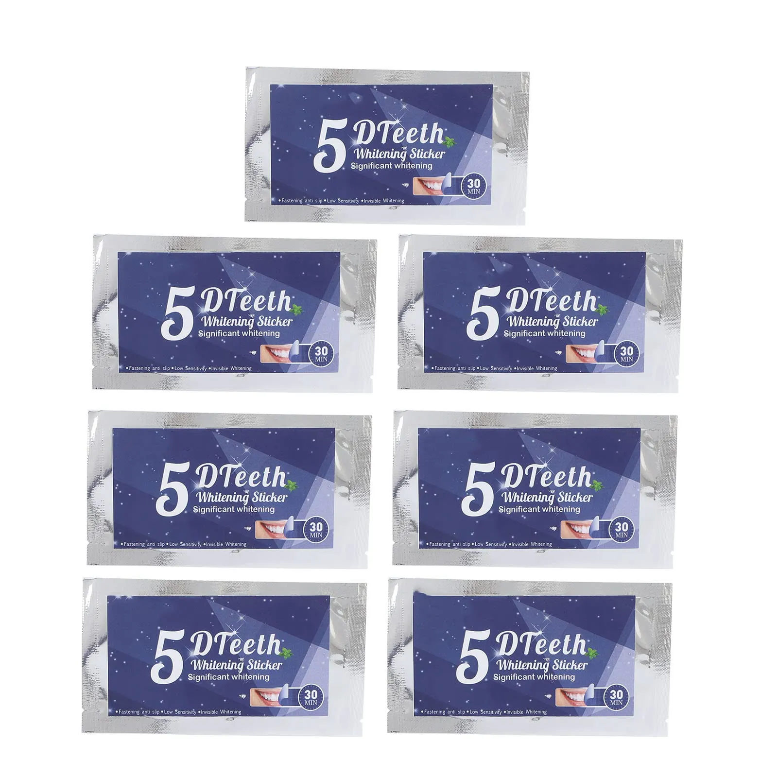 7pcs Teeth Whitening Strips, Remove Coffee Smoking Refreshing Breath Teeth Brightening Kit for Sensitive Teeth