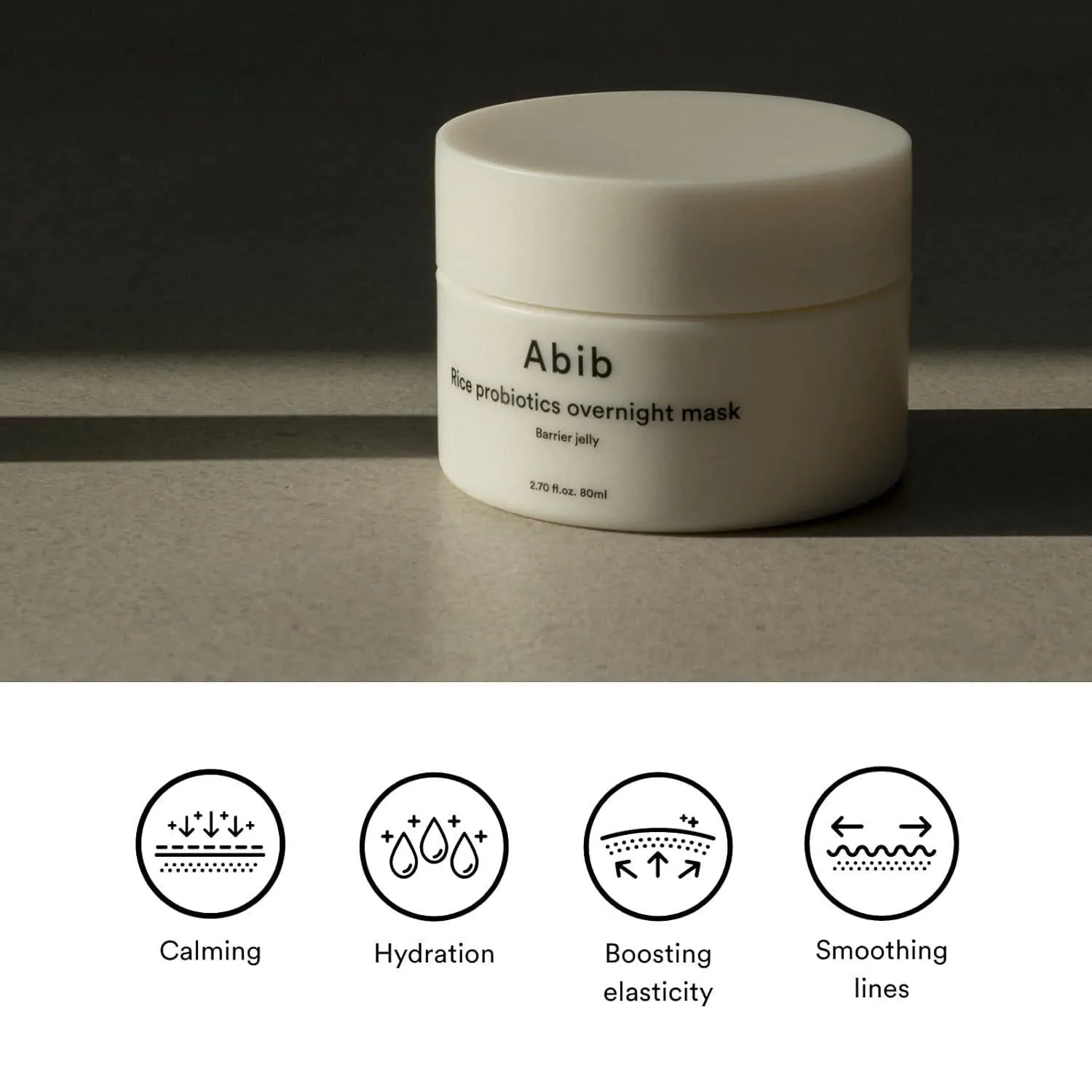 Abib Rice Probiotics Overnight Mask Barrier Jelly 阿彼芙米萃益生菌涂抹式睡眠面膜 80mL