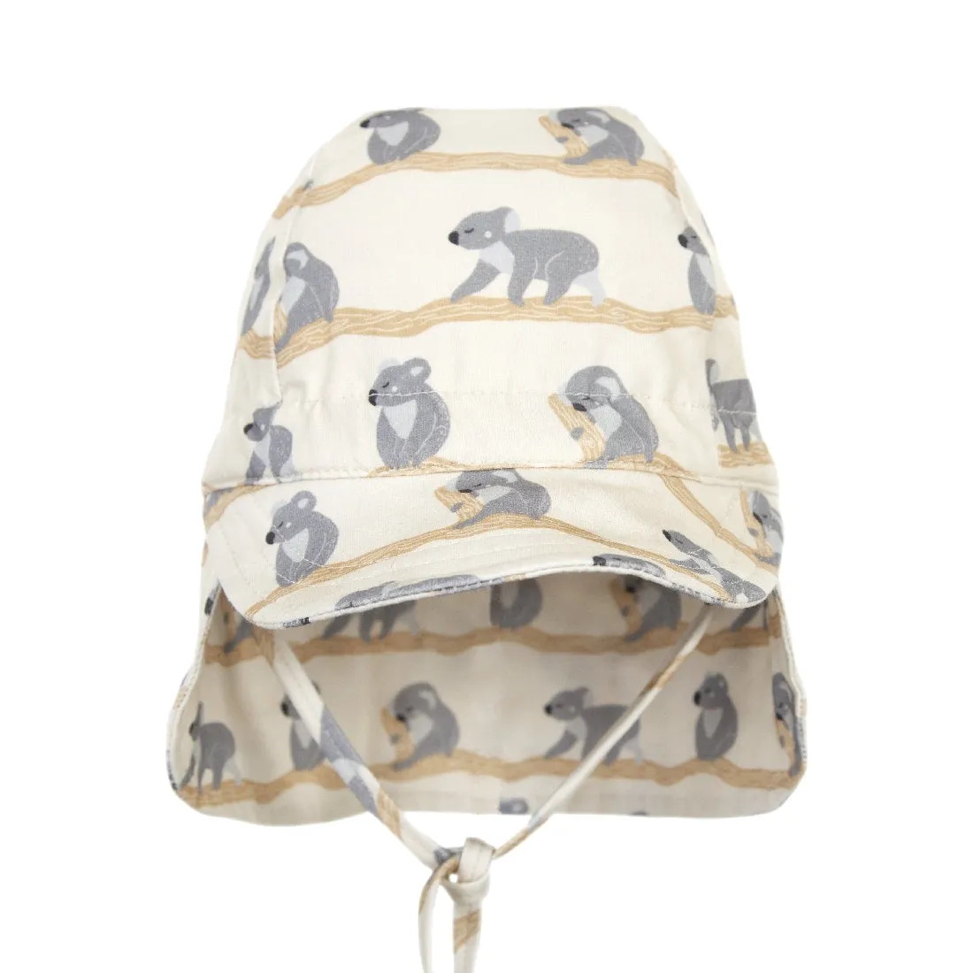 ACORN KIDS - SUNRISE SURFER FLAP HAT: NATURAL/MULTI