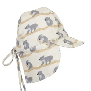 ACORN KIDS - SUNRISE SURFER FLAP HAT: NATURAL/MULTI