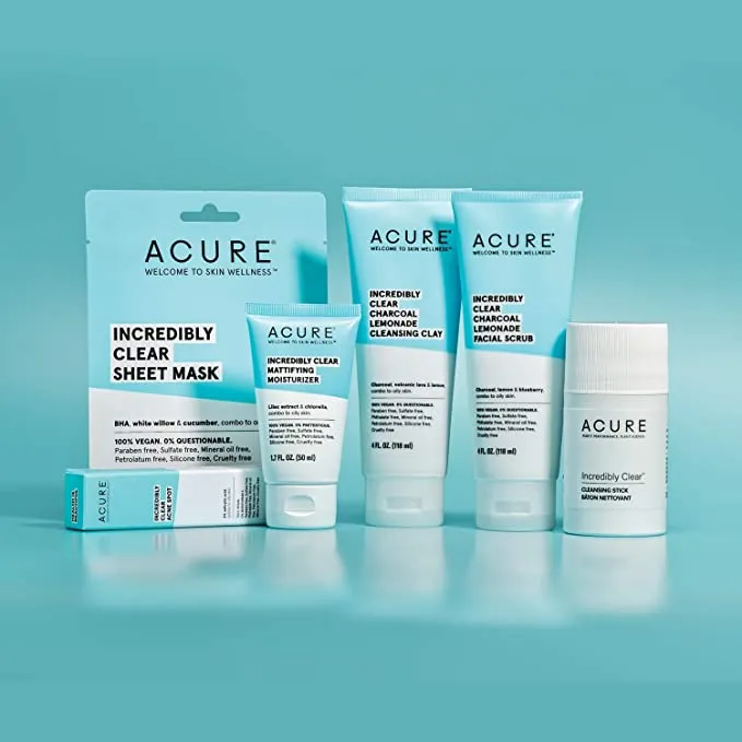 Acure Incredibly Clear Charcoal Lemonade Facial Scrub, 4 fl oz