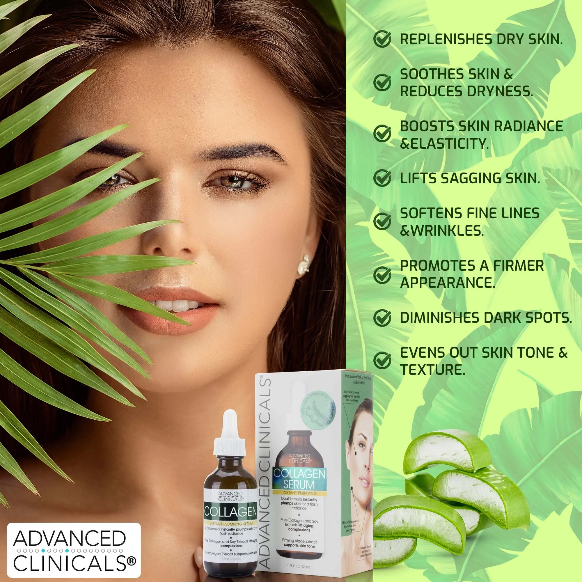 Advanced Clinicals - Retinol Serum For Face, Firming Collagen Serum, Vitamin C Serum Skincare Set, 1.75 Fl Oz, 3pc Set