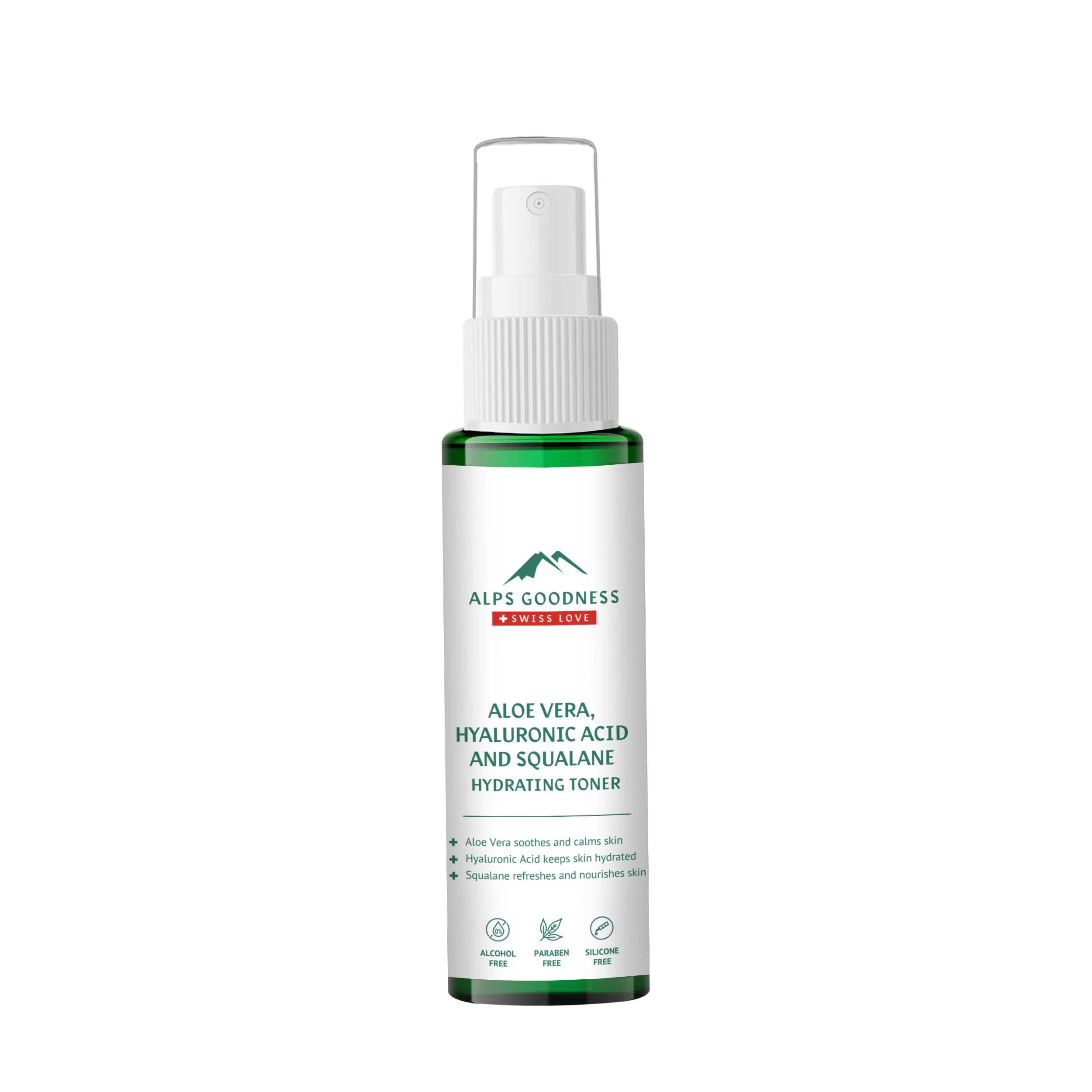 Alps Goodness Aloe Vera Squalane and Hyaluronic Acid Hydrating Toner (110 ml)| Hydrating Toner| Pore Minimizing Toner| Pore Tightening Toner| Silicone Free| Sulphate Free| Paraben Free| Vegan