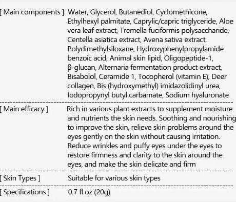 Anti-Aging Wrinkles Eye Cream With Hyaluronic Acid Moisturizing, Dark Circles Puffiness Remover