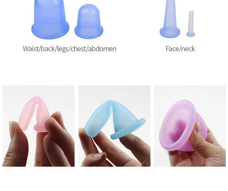 Anti Cellulite Massager Cupping Therapy Massage Sets Silicone Vacuum Suction Cupping Cups