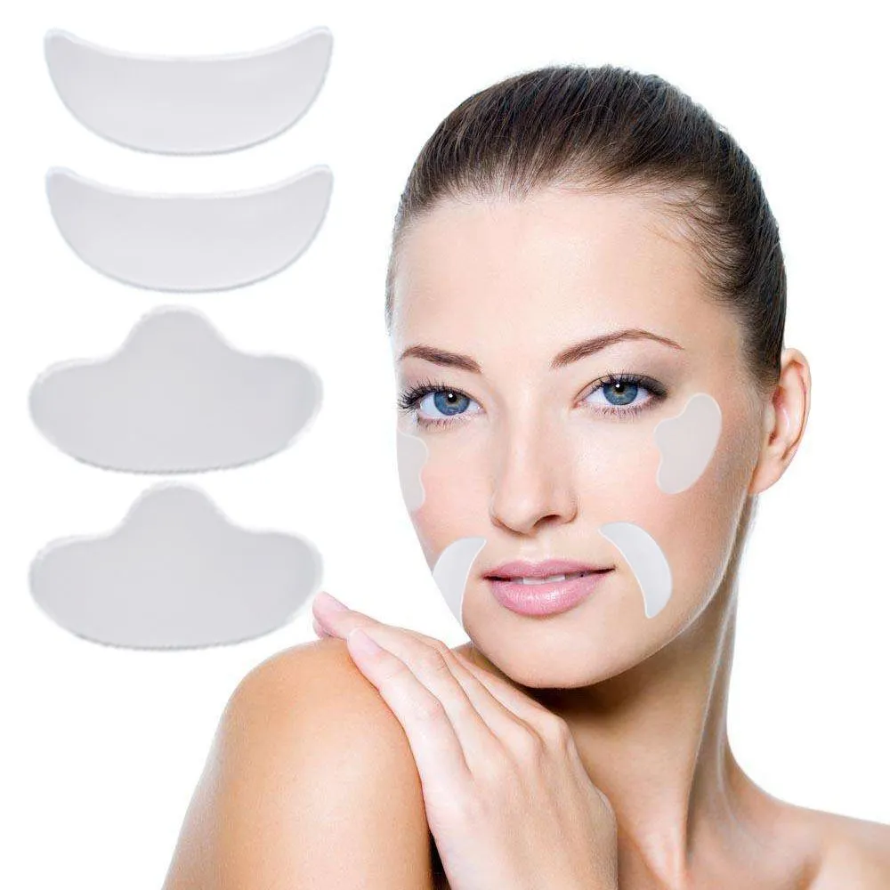 Anti Wrinkle Chest Pad Silicone Face Pad Eye Wrinkle Remover Patches Skin Lifting Tape Neck Wrinkle Removal Anti Aging Sticker