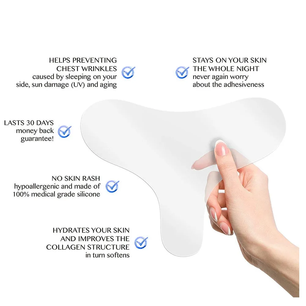 Anti Wrinkle Chest Pad Silicone Face Pad Eye Wrinkle Remover Patches Skin Lifting Tape Neck Wrinkle Removal Anti Aging Sticker
