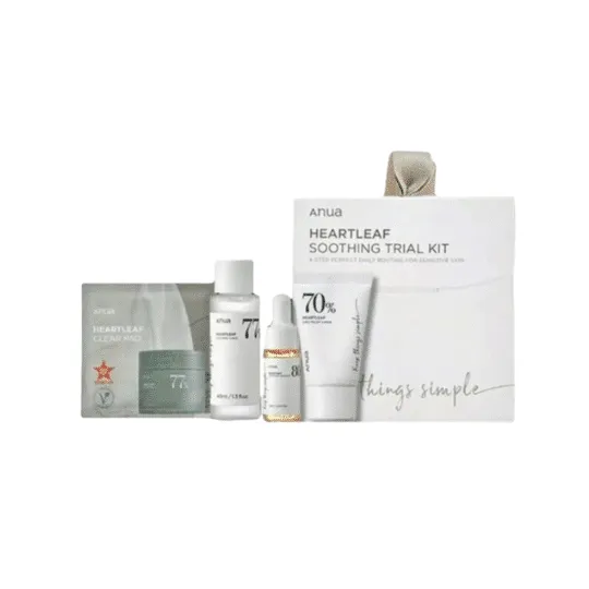 Anua Heartleaf Soothing Trial Kit 4-Step Perfect Daily Routine
