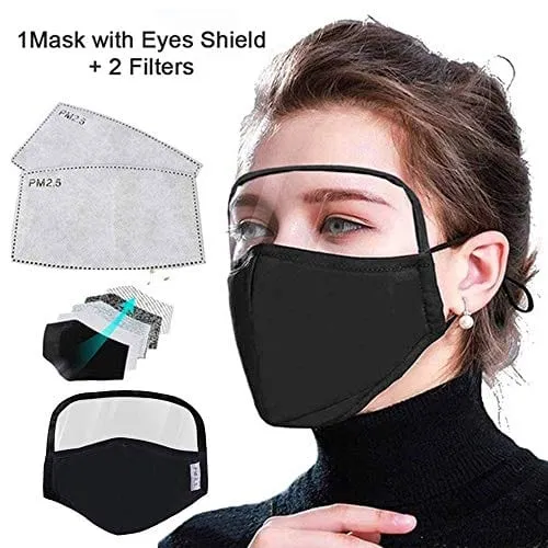 ASA Techmed Reusable Dual Air Breathing Valve Face Mask Cover with Activated Carbon Filter
