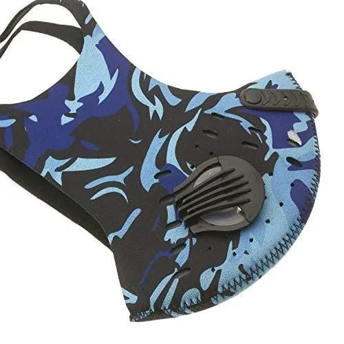 ASA Techmed Reusable Dual Air Breathing Valve Face Mask Cover with Activated Carbon Filter