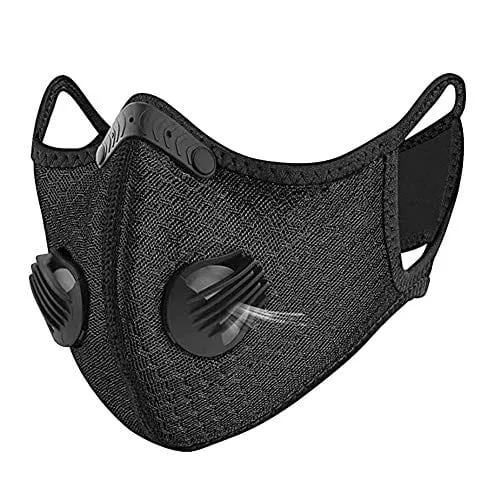 ASA Techmed Reusable Dual Air Breathing Valve Face Mask Cover with Activated Carbon Filter