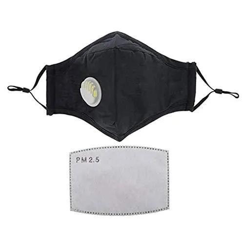 ASA Techmed Reusable Dual Air Breathing Valve Face Mask Cover with Activated Carbon Filter