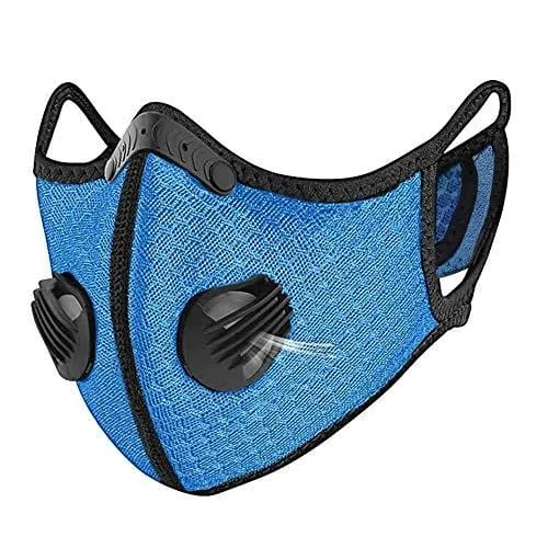 ASA Techmed Reusable Dual Air Breathing Valve Face Mask Cover with Activated Carbon Filter