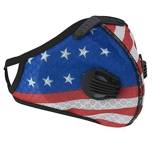 ASA Techmed Reusable Dual Air Breathing Valve Face Mask Cover with Activated Carbon Filter