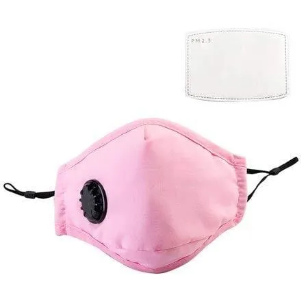 ASA Techmed Reusable Dual Air Breathing Valve Face Mask Cover with Activated Carbon Filter