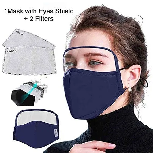 ASA Techmed Reusable Dual Air Breathing Valve Face Mask Cover with Activated Carbon Filter