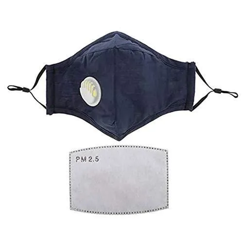 ASA Techmed Reusable Dual Air Breathing Valve Face Mask Cover with Activated Carbon Filter