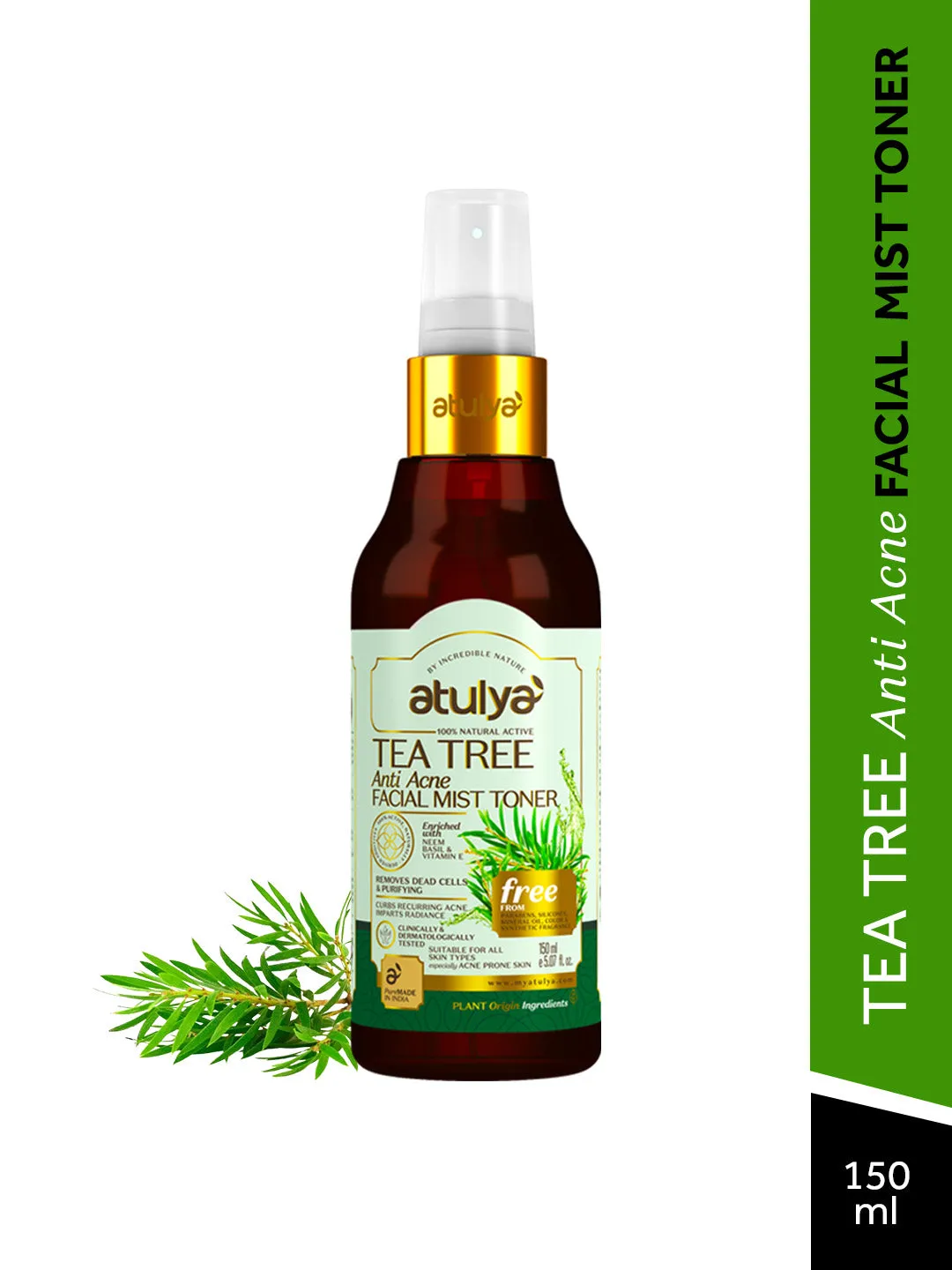 atulya Tea Tree  Anti acne Facial Mist Toner (Add 2 Products in the Cart & Get 1 Free Product Use Code: B1G1)