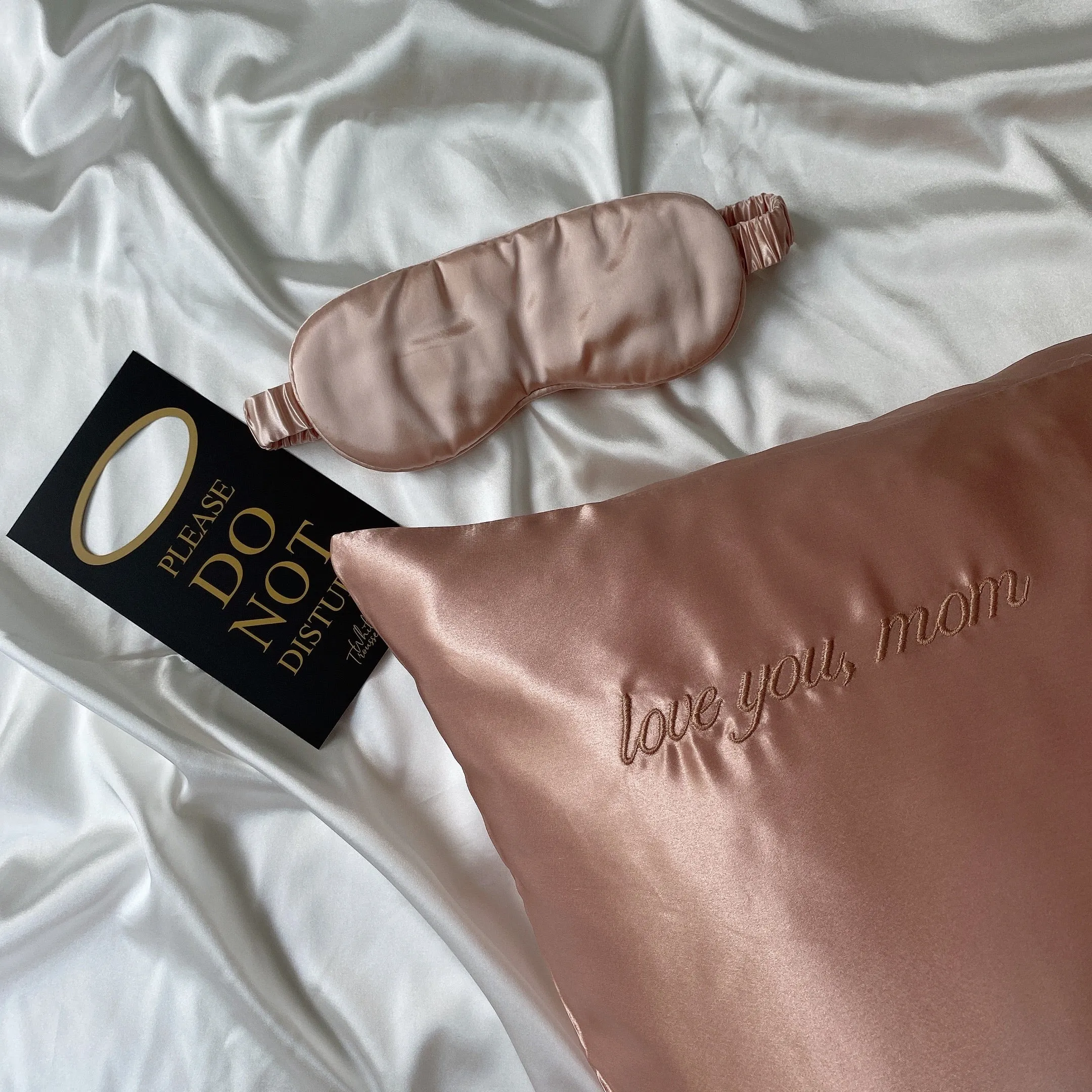 Aurelie Pure Silk Sleep Eye Mask | Rose Gold