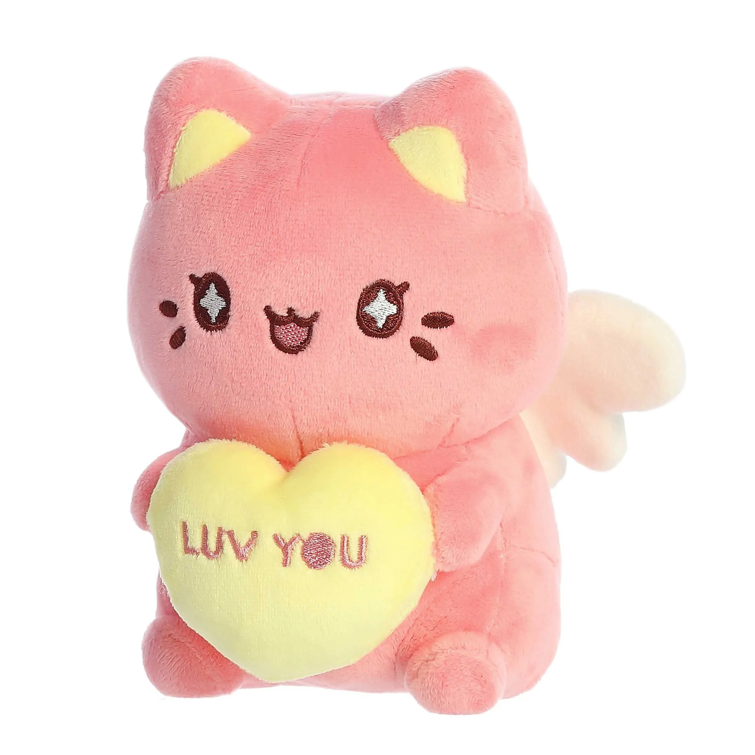 Aurora - Tasty Peach - Dark Pink Candy Heart Meowchi 7" Plush