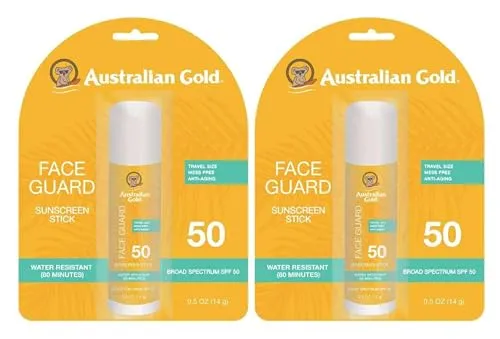 Australian Gold SPF 50  Face Guard, 0.5 Ounce (Pack of 2)
