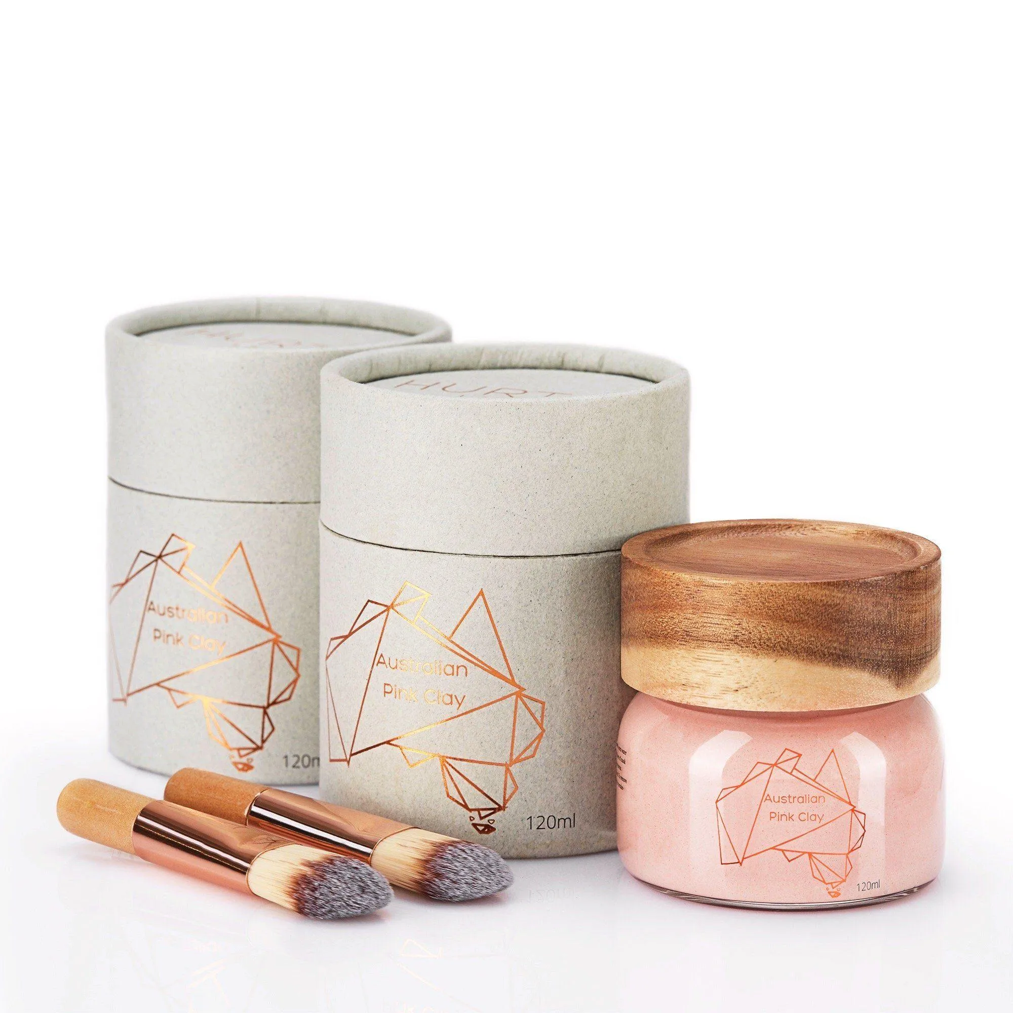 Australian Pink Clay Face Mask Double Bundle 120ml x 2