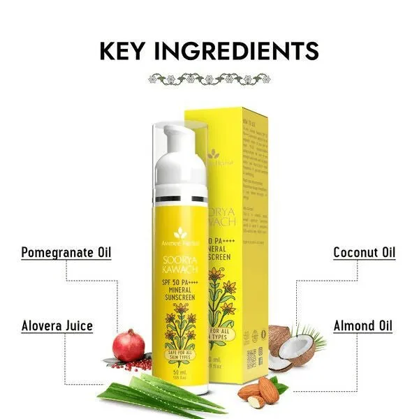 Avimee Herbal Soorya Kawach (Suncreen) SPF50 PA     For All Skin Types