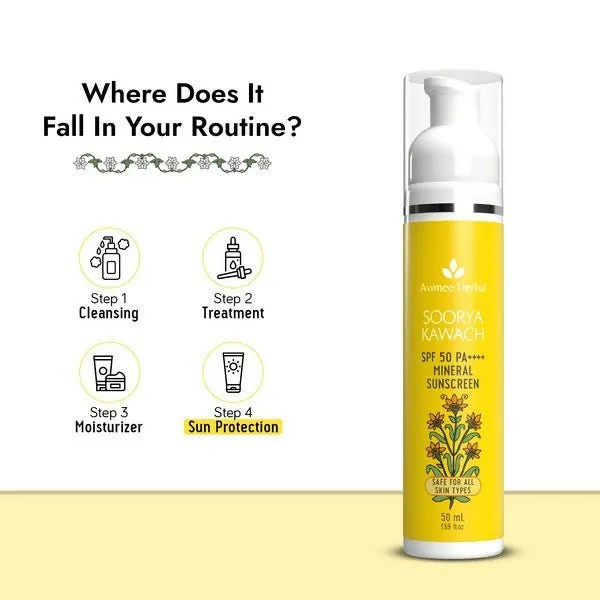 Avimee Herbal Soorya Kawach (Suncreen) SPF50 PA     For All Skin Types