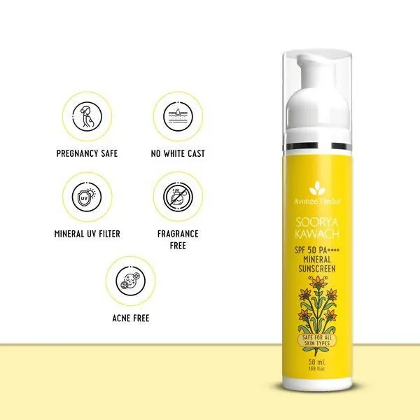 Avimee Herbal Soorya Kawach (Suncreen) SPF50 PA     For All Skin Types