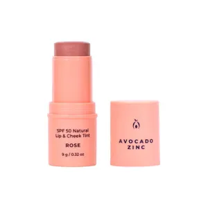 Avocado Zinc SPF 50 Natural Lip & Cheek Tint - Rose (9g)