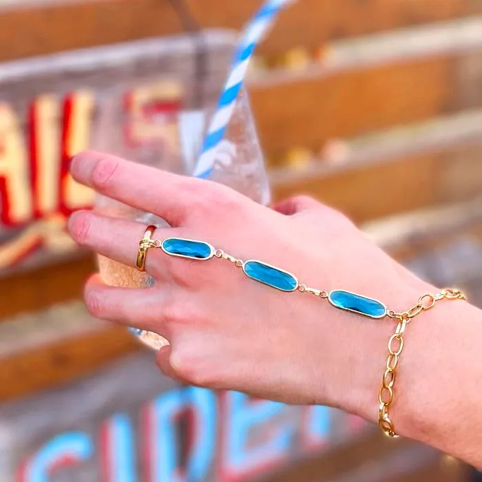 Azaria Gold Bracelet Ring Chain