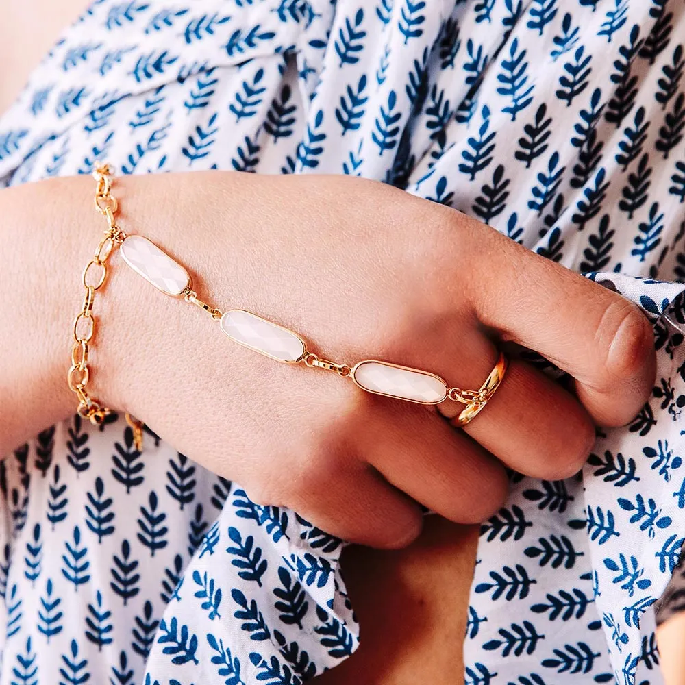 Azaria Gold Bracelet Ring Chain