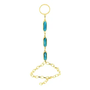 Azaria Gold Bracelet Ring Chain
