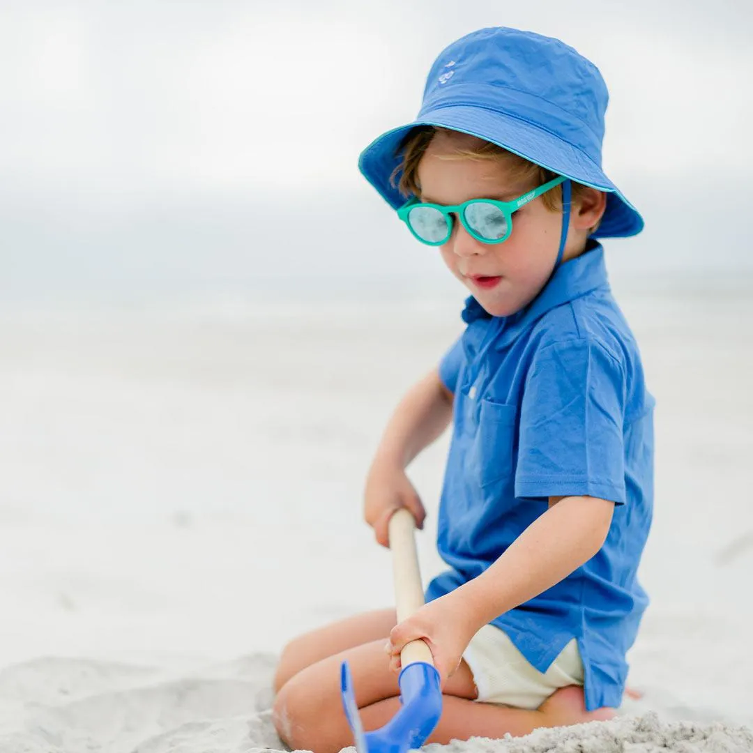 Babiators UPF 50  Sun Hat - Blue   Aqua Piping
