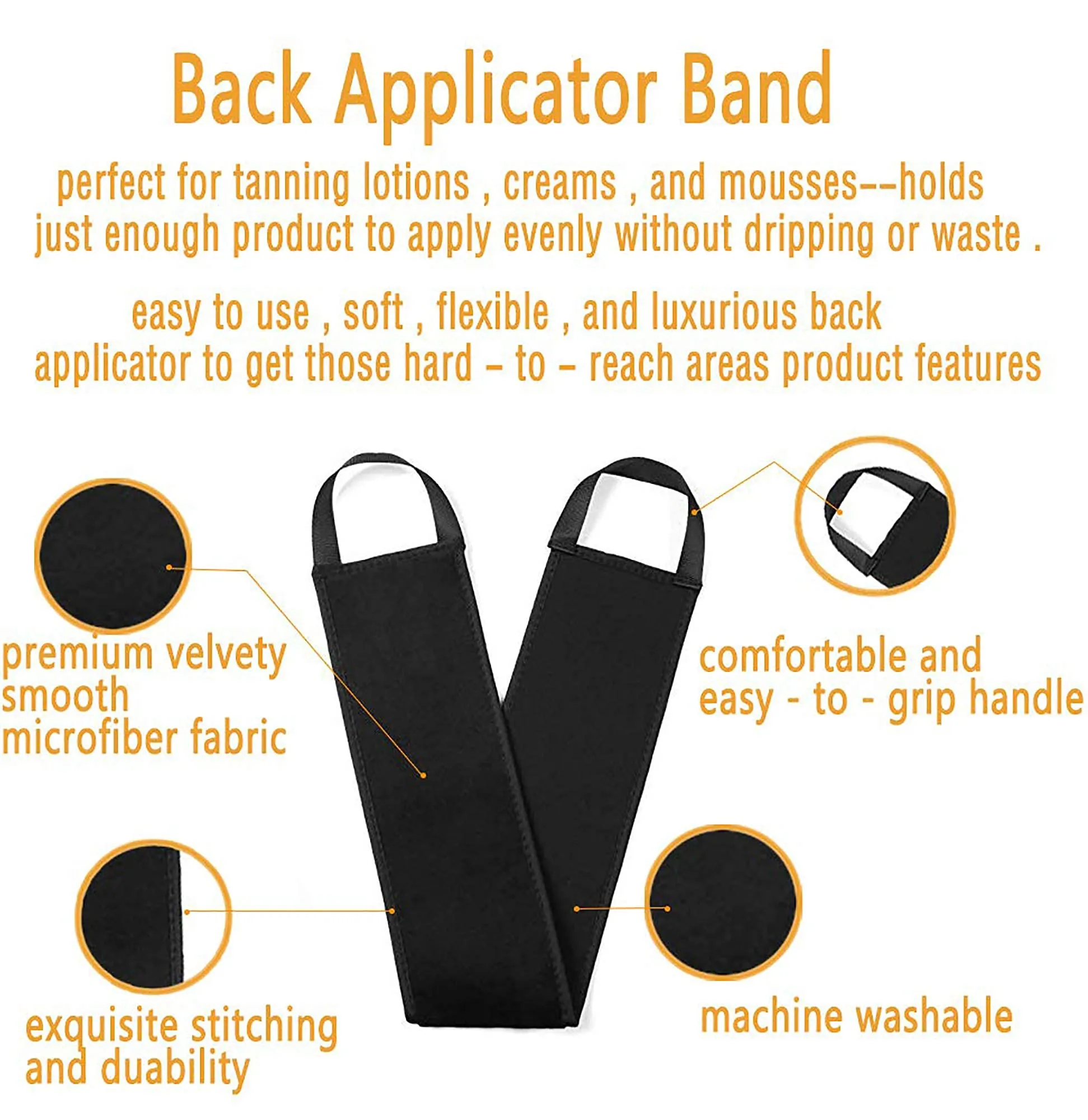 Back Tanning Mitt Sun Laboratories Velvet Soft Back Lotion Applicator Strap 1 Back Tanning Mitt