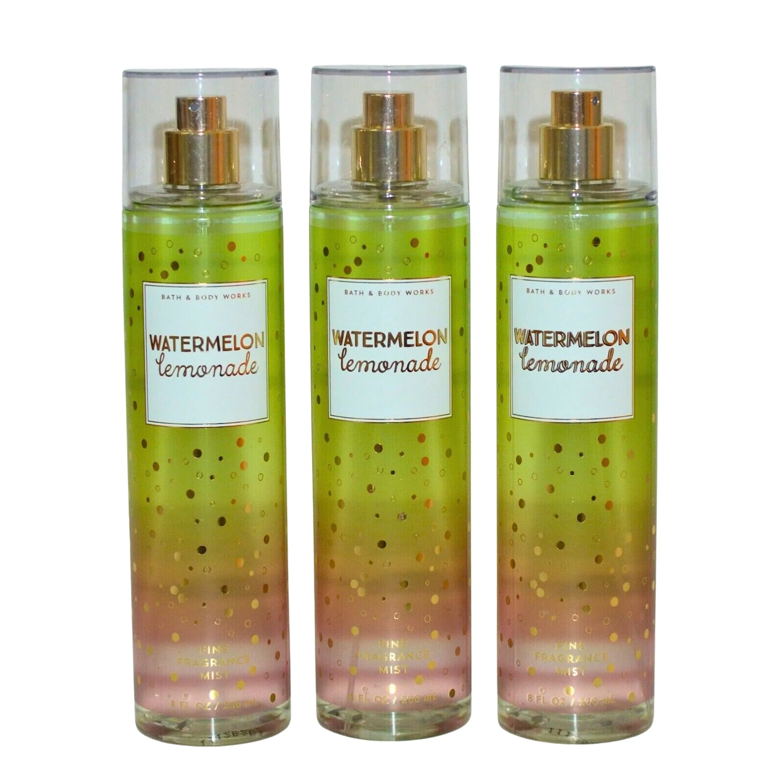Bath & Body Works Fragrance Mist 3-Pack 8oz Each (Watermelon Lemonade)