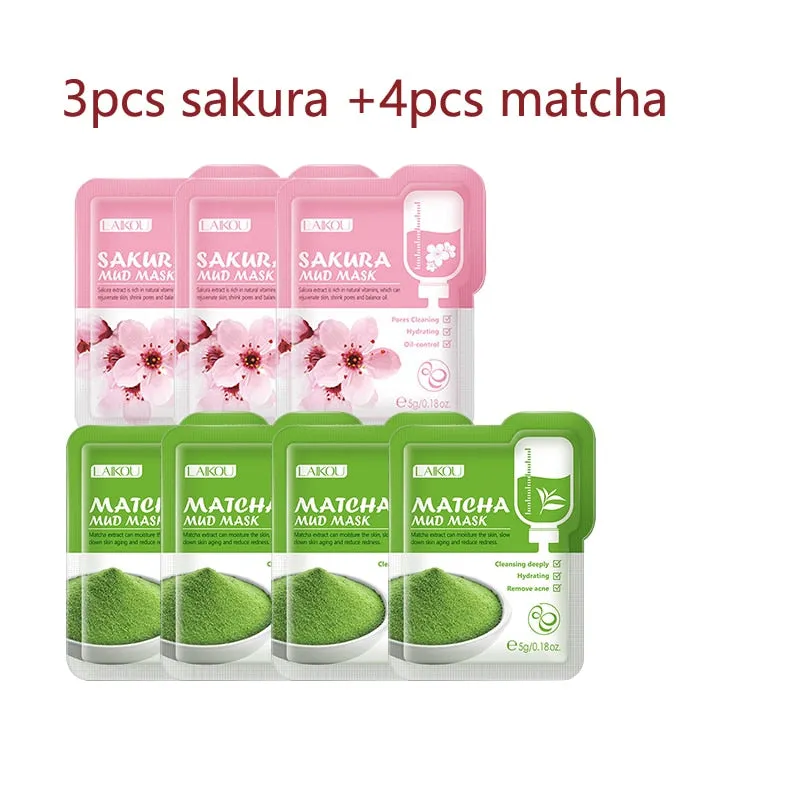Beauty Sakura Mud Face Mask Cleansing Whitening Moisturizing