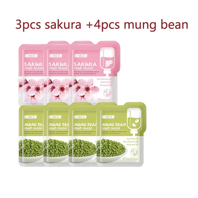 Beauty Sakura Mud Face Mask Cleansing Whitening Moisturizing