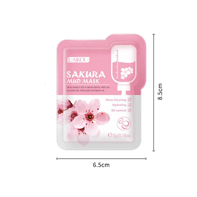 Beauty Sakura Mud Face Mask Cleansing Whitening Moisturizing