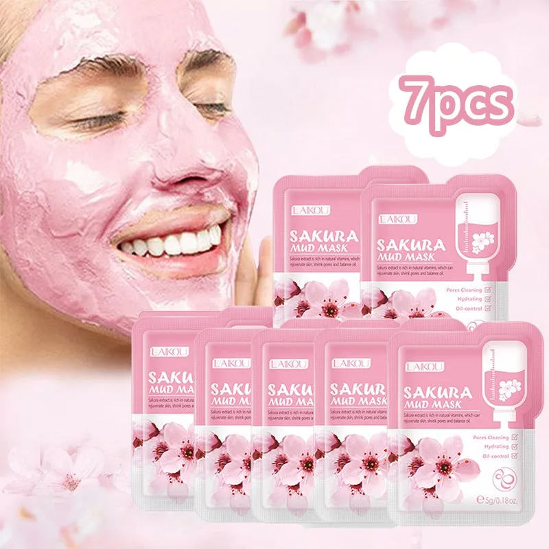 Beauty Sakura Mud Face Mask Cleansing Whitening Moisturizing